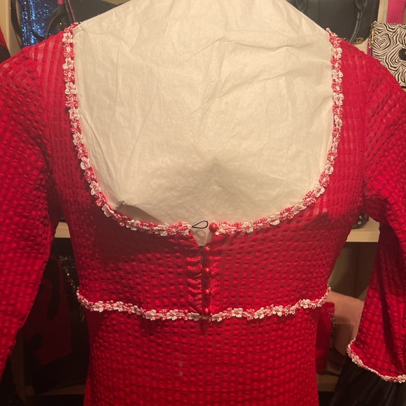 VTG Betsey Johnson Floral Trimmed Babydoll Dress - Picture 2 of 8